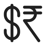 Currency Dollar Rupee SVG Icon